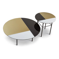 Liang & Eimil Orphenus Side Table Black Gold And White Top