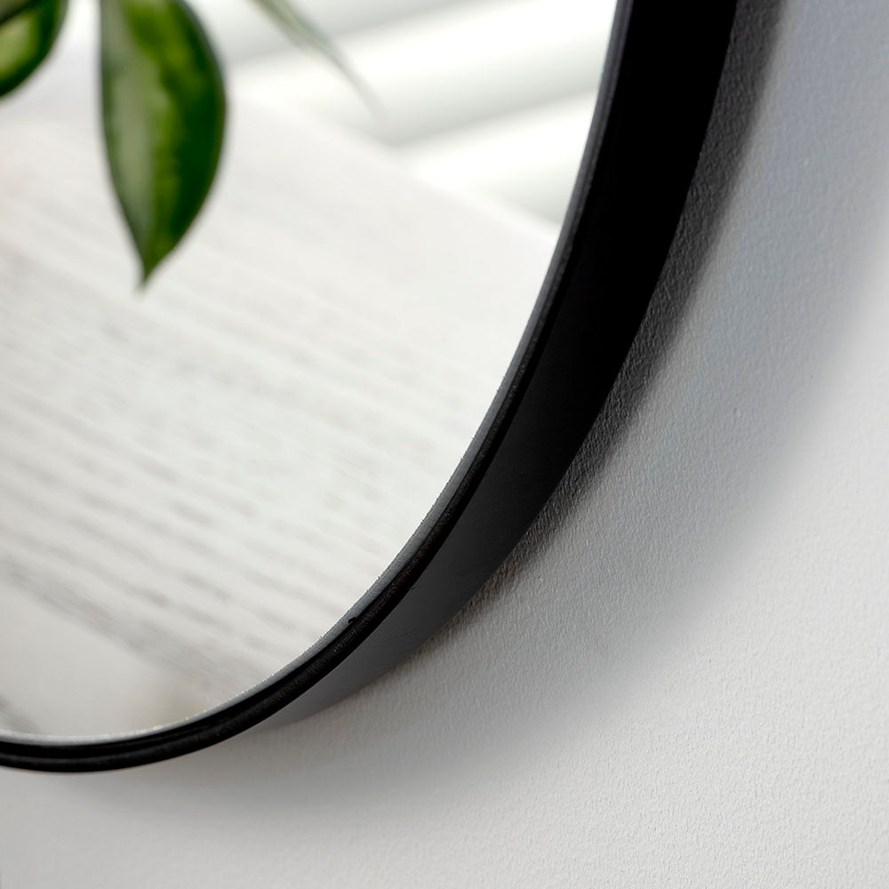 Olivia's Mali Oval Wall Mirror in Black