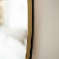 Gallery Interiors Hayle Round Mirror in Champagne