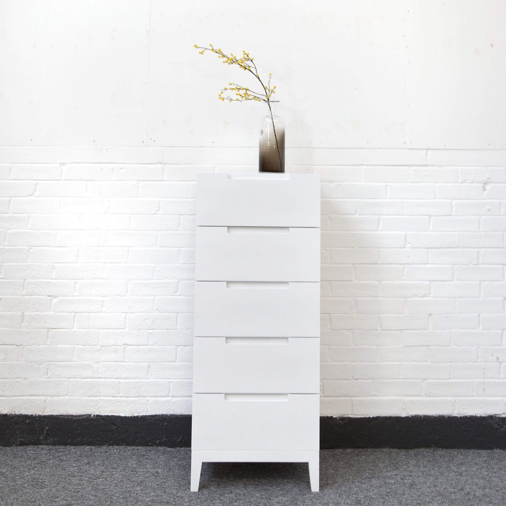 Twenty10 Designs Orchid Narrow White Chest Of Drawers