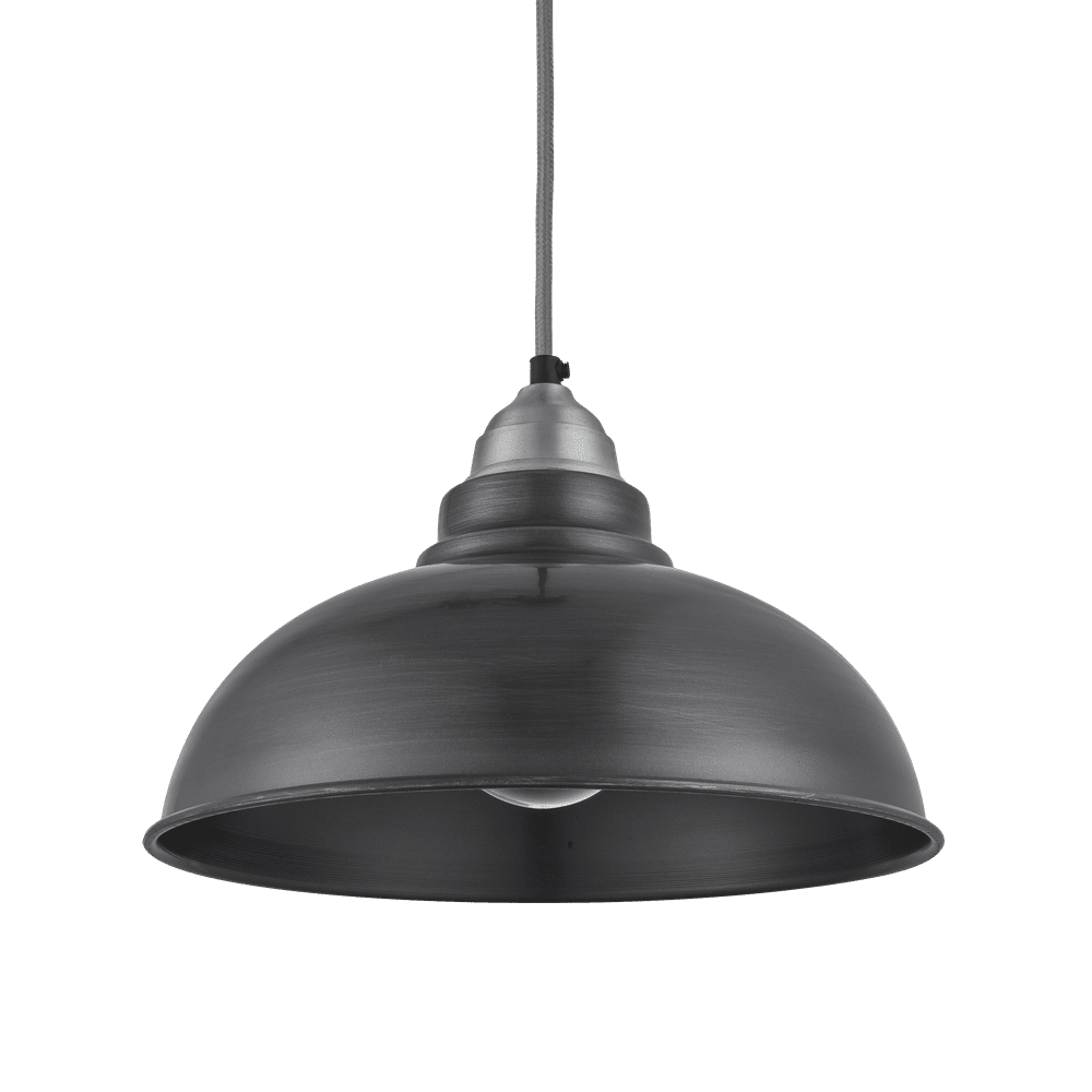 Industville Old Factory Pendant - 12 Inch - Pewter
