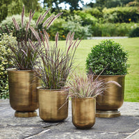 Ivyline Outdoor Hampton Antique Bronze Metal Planter