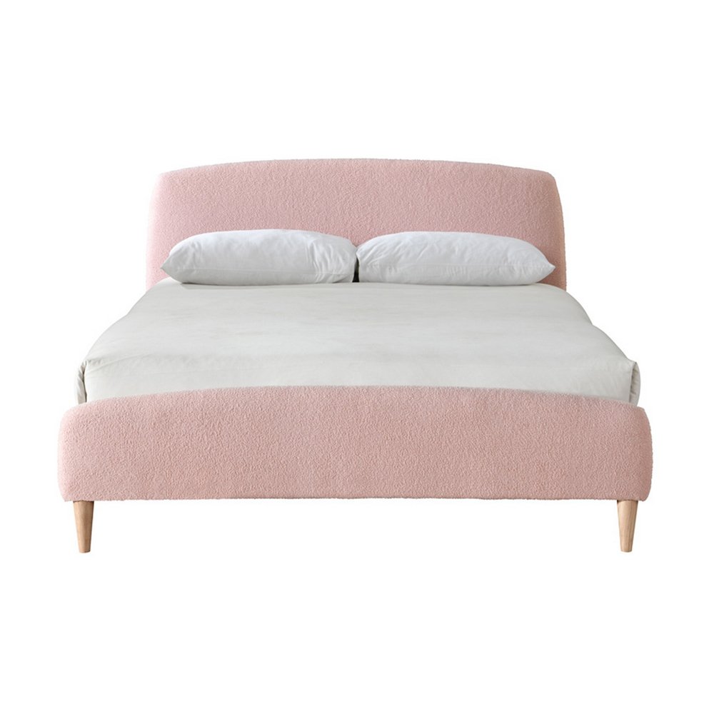 Olivia's Oscar Fabric Bed in Blush Pink