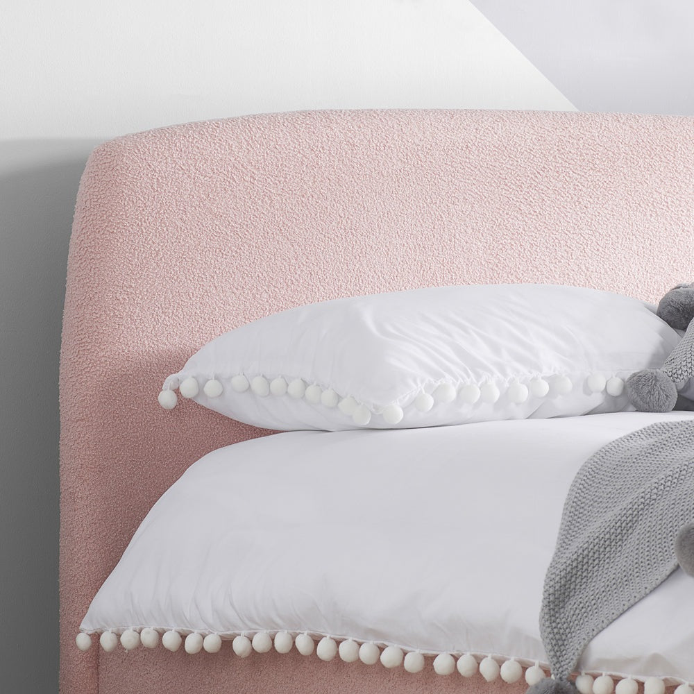 Olivia's Oscar Fabric Bed in Blush Pink