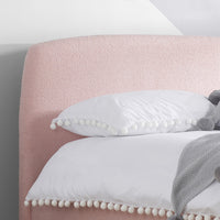 Olivia's Oscar Fabric Bed in Blush Pink