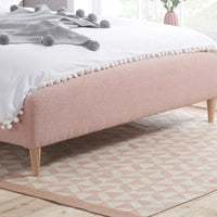 Olivia's Oscar Fabric Bed in Blush Pink