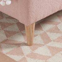 Olivia's Oscar Fabric Bed in Blush Pink