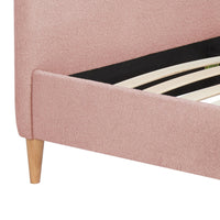 Olivia's Oscar Fabric Bed in Blush Pink