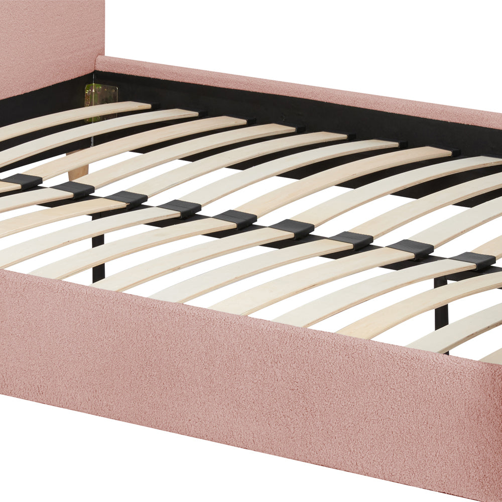 Olivia's Oscar Fabric Bed in Blush Pink