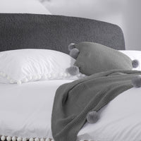 Olivia's Oscar Fabric Bed in Charcoal