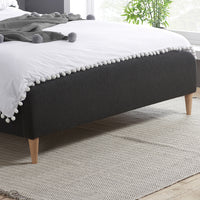 Olivia's Oscar Fabric Bed in Charcoal