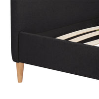 Olivia's Oscar Fabric Bed in Charcoal