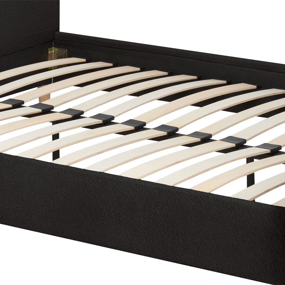 Ikea black deals platform bed