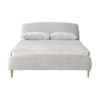 Olivia's Oscar Fabric Bed in Dove Grey