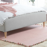 Olivia's Oscar Fabric Bed in Dove Grey