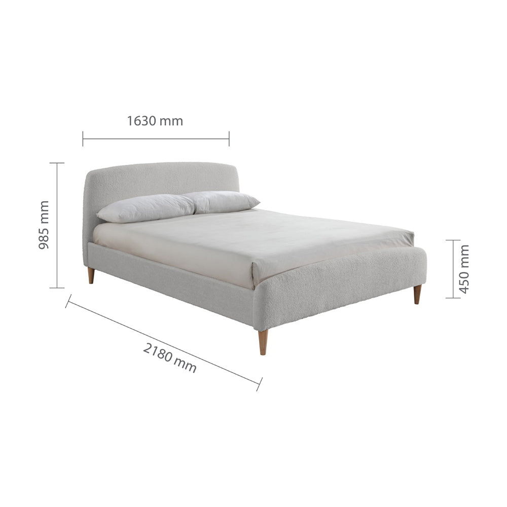 Olivia s Oscar Fabric Bed in Dove Grey Olivia s