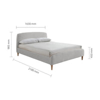 Olivia's Oscar Fabric Bed in Dove Grey