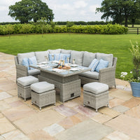 Maze Oxford Dining Set with Ice Bucket and Rising Table Grey