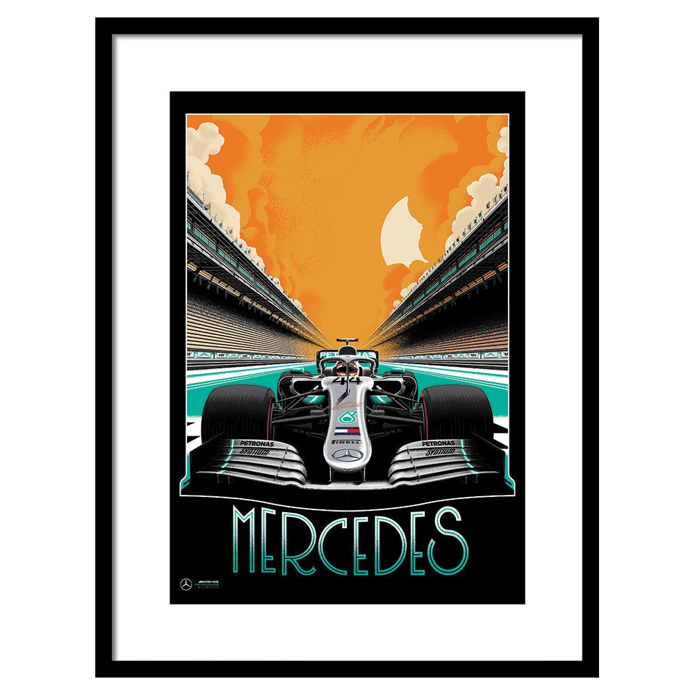 The Art Group Zoom F1 Mercedes Pre Framed