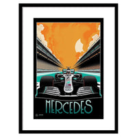 The Art Group Zoom F1 Mercedes Pre Framed