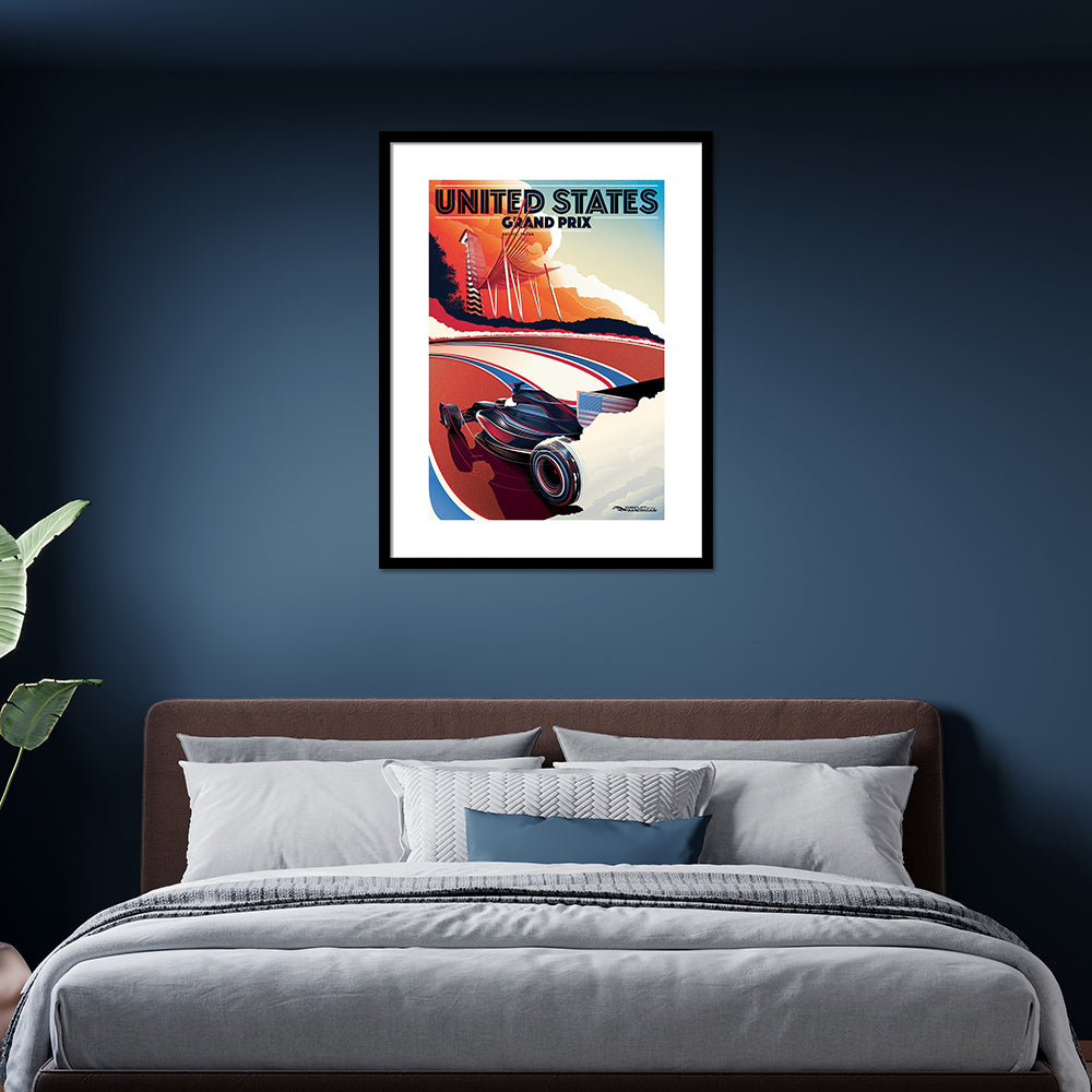 The Art Group Zoom F1 Circuit Of The Americas 2016 Pre Framed- 60x80cm