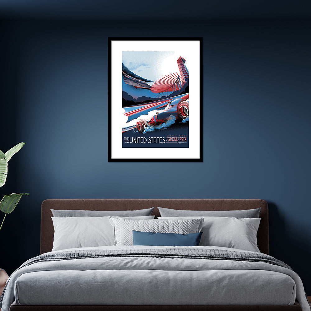 The Art Group Zoom F1 Circuit Of The Americas 2017 Pre Framed- 60x80cm