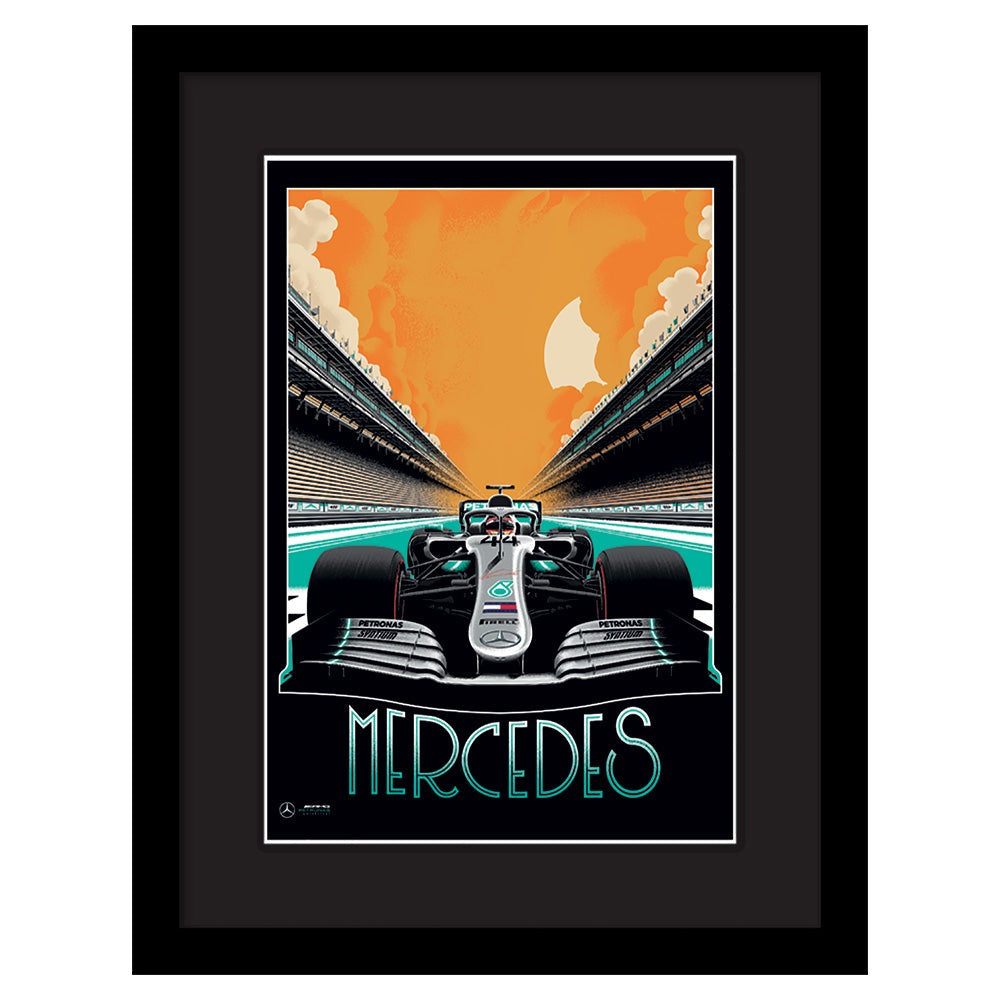 The Art Group Zoom F1 Mercedes Pre Framed