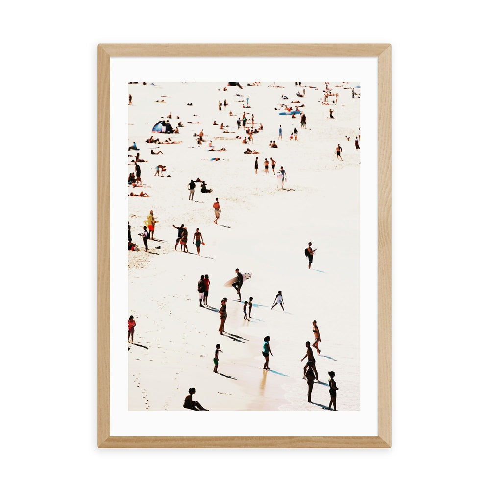 Beach Life by Rafael Farias - A3 Oak Framed Art Print