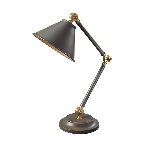 Provence Element 1 Light Table Lamp Dark Grey and Aged Brass | Outlet Olivia's 1