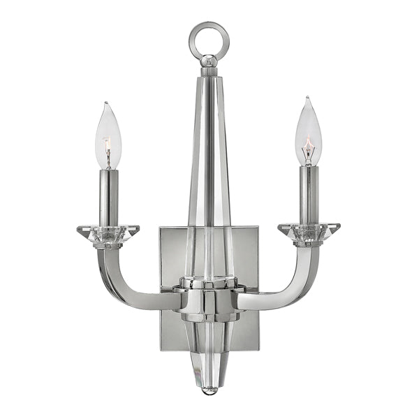 Quintessentiale Ascher Polished Nickel 2 Wall Light