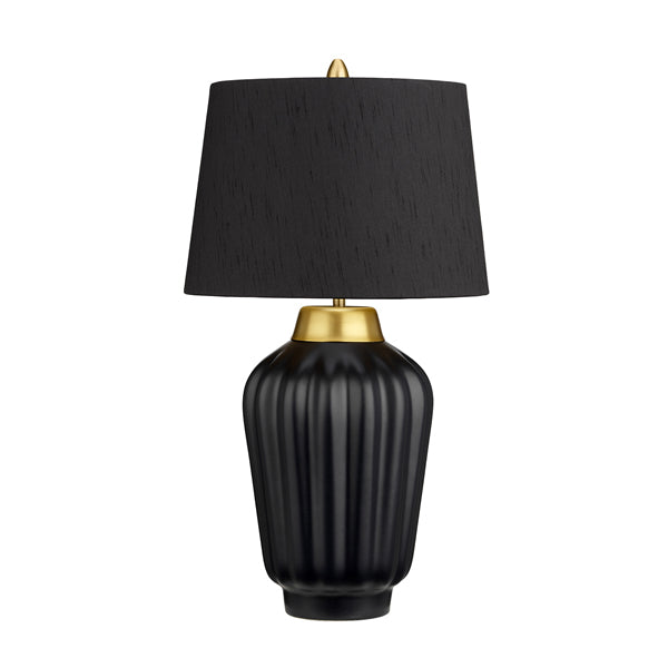 Quintiesse Bexley Black and Brushed Brass Table Lamp
