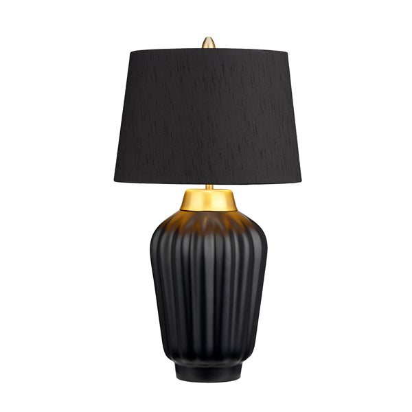  Quintessentiale-Quintiesse Bexley Black and Brushed Brass Table Lamp-Black 341 