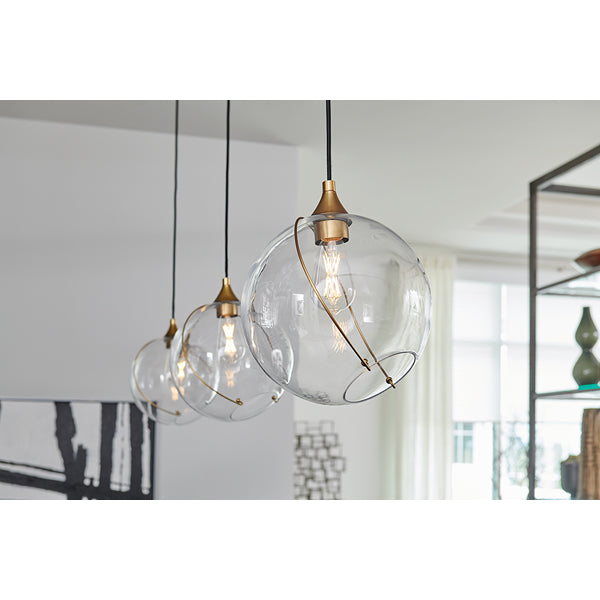 Skye Heritage 1 Light Pendant Light - Brass Elstead 2