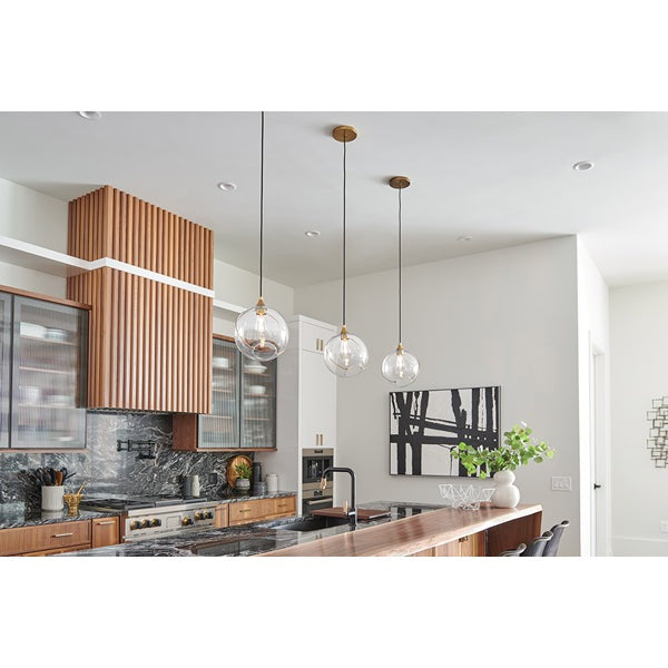 Skye Heritage 1 Light Pendant Light - Brass Elstead 4