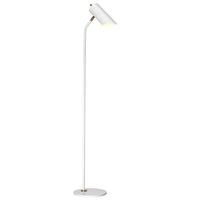 Elstead Quinto 1 Light Floor Lamp White Aged Brass