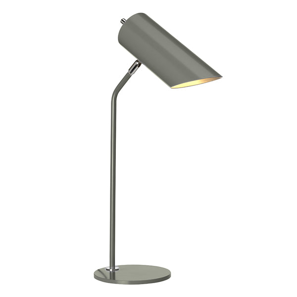 Elstead Table Lamp Quinto 1 Floor Lamp Light Dark Grey Polished Nickel