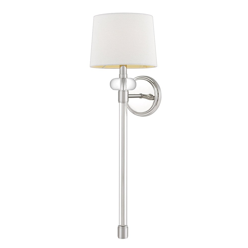 Quoizel Barbour 1 Light Wall Light in Polished Nickel