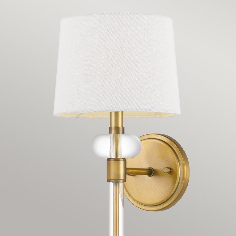 Quoizel Barbour 1 Light Wall Light in Weathered Brass