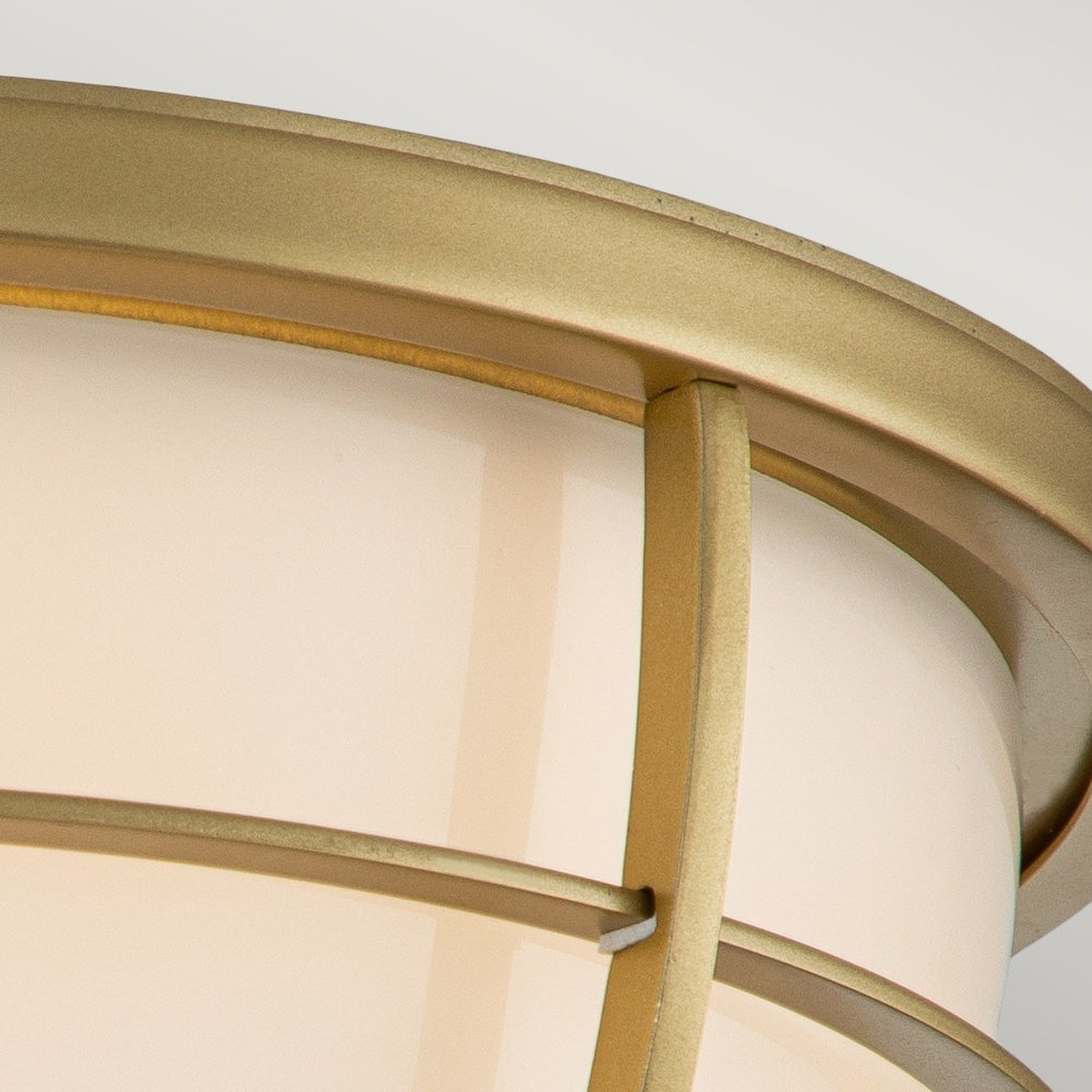 Quoizel Chance 2 Light Flush Mount in Painted Brass