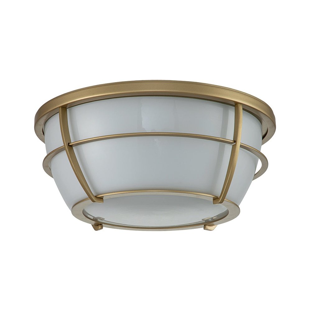 Quoizel Chance 2 Light Flush Mount in Painted Brass