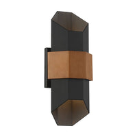 Quoizel Chasm LED Wall Lantern in Matt Black