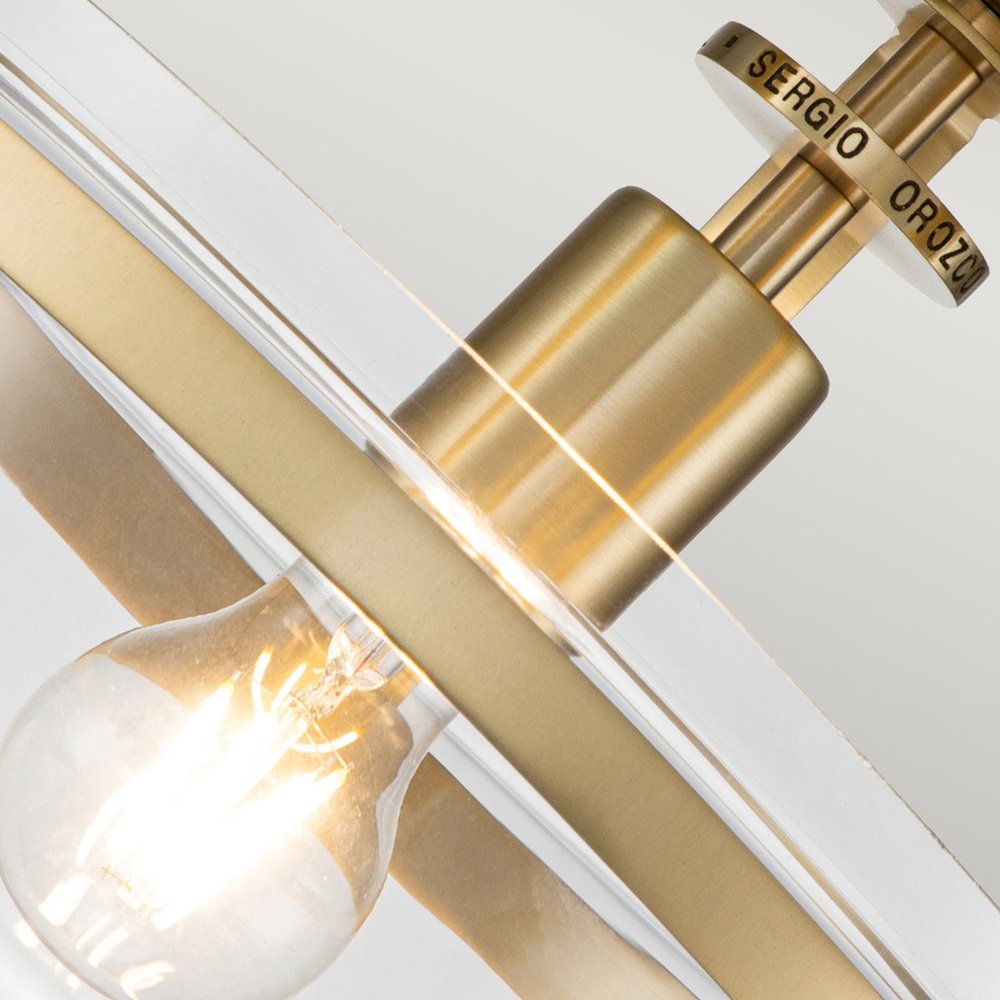 Quoizel Penn Station 1 Light Semi Flush Light in Brass