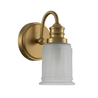 Quoizel Swell 1 Light Wall Light in Brass