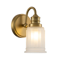 Quoizel Swell 1 Light Wall Light in Brass