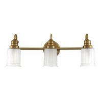 Quoizel Swell 3 Light Wall Light in Brass