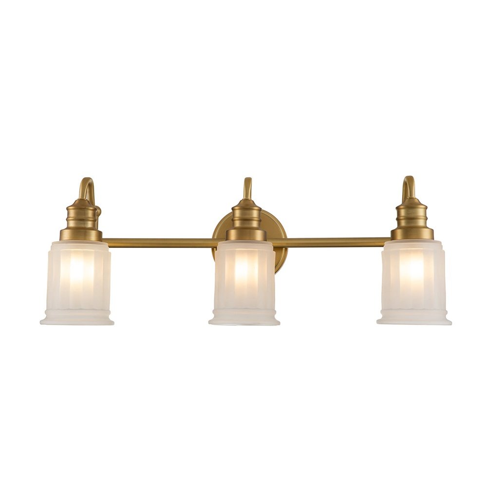 Quoizel Swell 3 Light Wall Light in Brass