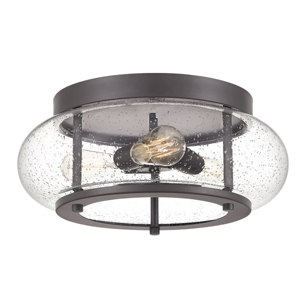 Elstead Trilogy 3 Light Flush Mount Light Old Bronze