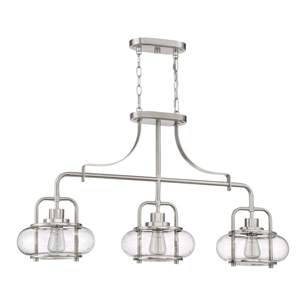 Trilogy 3 Light Pendant Light - Brushed Nickel Elstead 2