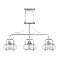 Elstead Trilogy 3 Light Pendant Brushed Nickel