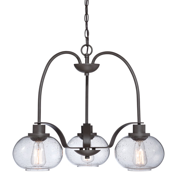 Trilogy 3 Light Chandelier - Old Bronze Elstead 1